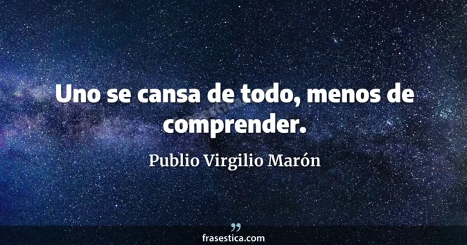 Cita de Publio Virgilio Marón