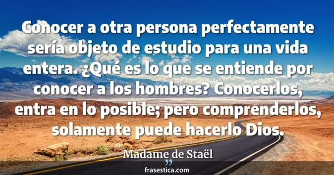 Cita de Madame de Staël