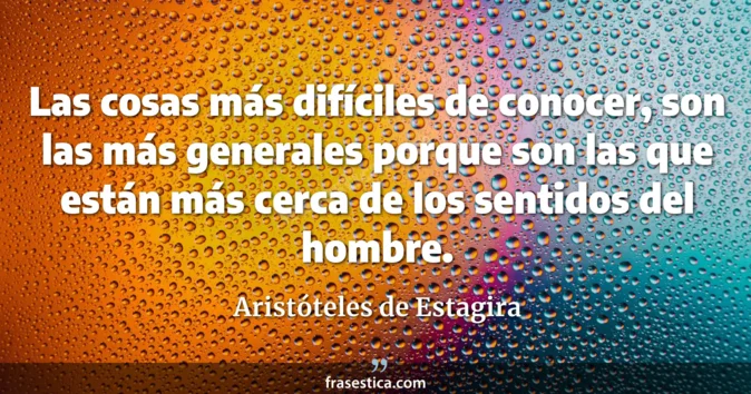 Cita de Aristóteles de Estagira