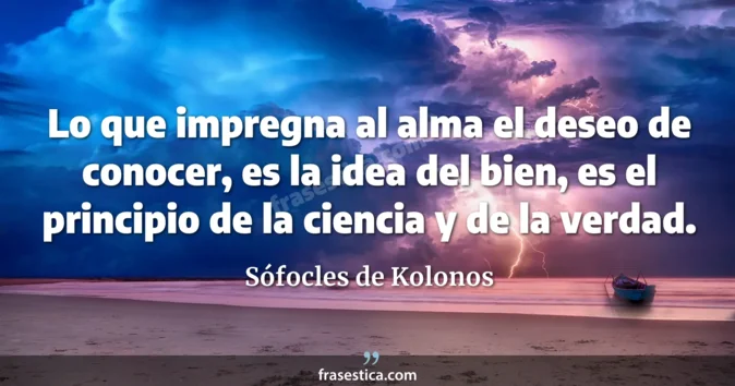 Cita de Sófocles de Kolonos