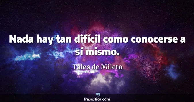 Cita de Tales de Mileto