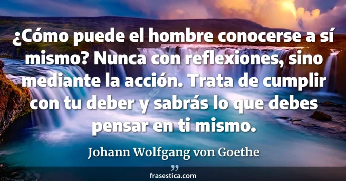 Cita de Johann Wolfgang von Goethe
