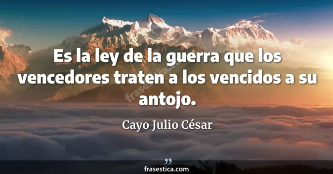 Cita de Cayo Julio César