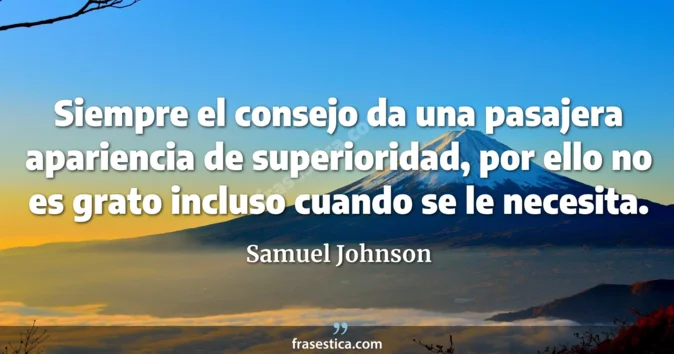 Cita de Samuel Johnson