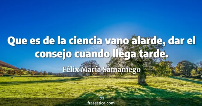 Cita de Félix María Samaniego