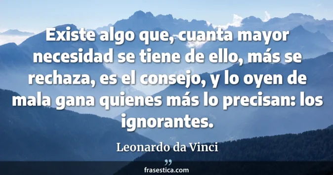 Cita de Leonardo da Vinci