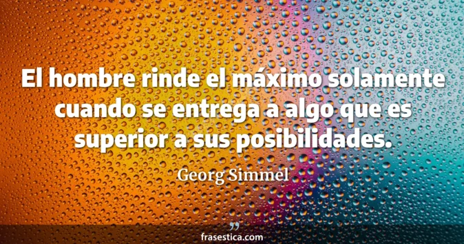 Cita de Georg Simmel