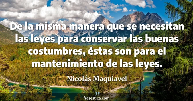 Cita de Nicolás Maquiavel