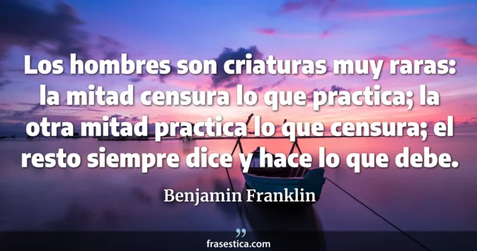 Cita de Benjamin Franklin