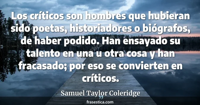 Cita de Samuel Taylor Coleridge