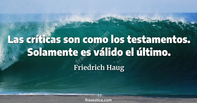 Cita de Friedrich Haug