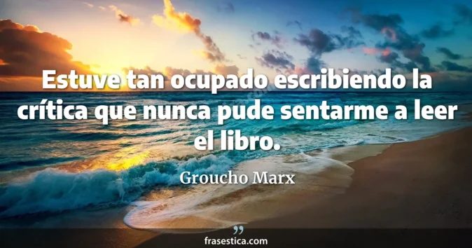 Cita de Groucho Marx