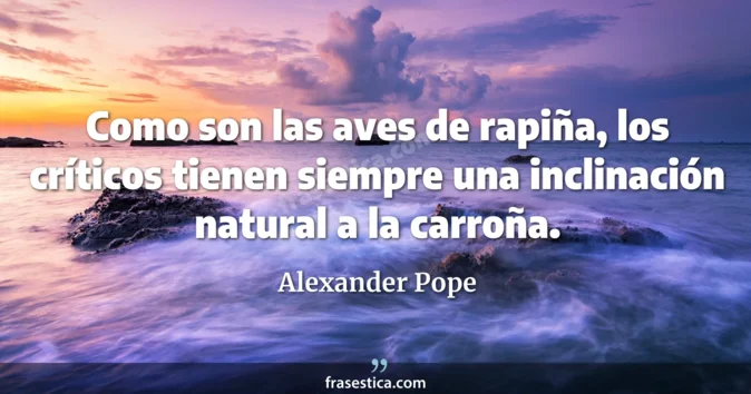 Cita de Alexander Pope