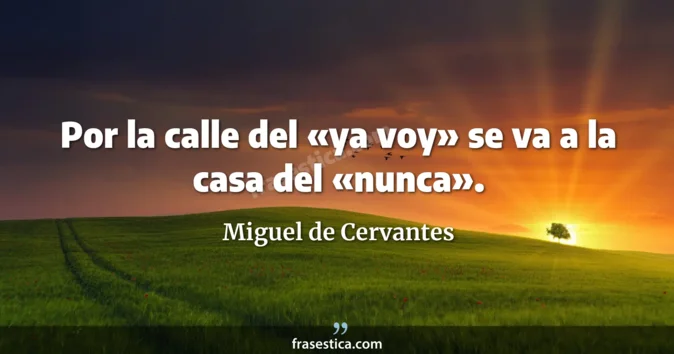 Cita de Miguel de Cervantes