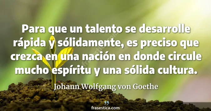 Cita de Johann Wolfgang von Goethe
