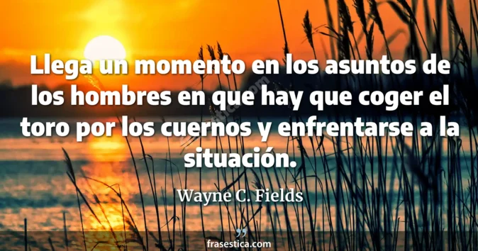 Cita de Wayne C. Fields