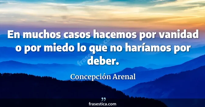 Cita de Concepción Arenal