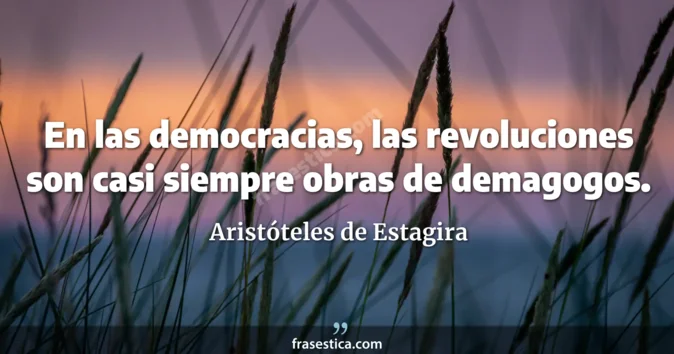 Cita de Aristóteles de Estagira