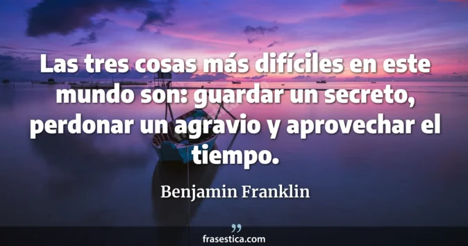 Cita de Benjamin Franklin