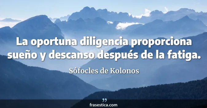 Cita de Sófocles de Kolonos