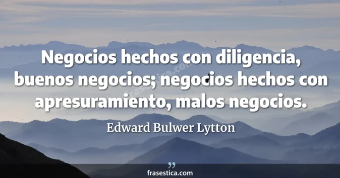 Cita de Edward Bulwer Lytton