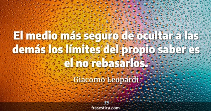 Cita de Giacomo Leopardi