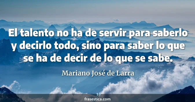 Cita de Mariano José de Larra