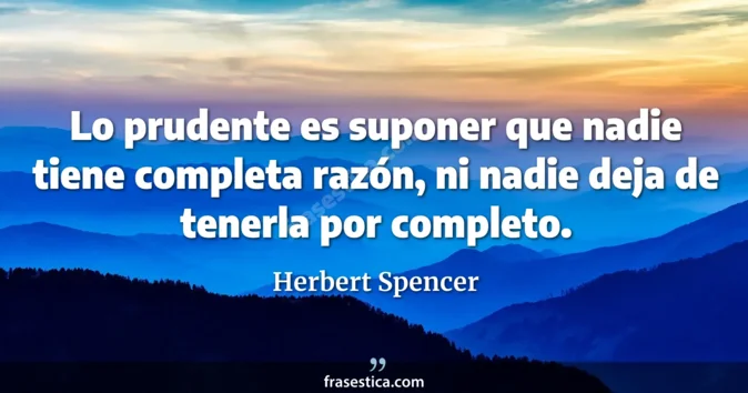 Cita de Herbert Spencer