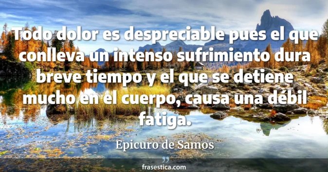Cita de Epicuro de Samos
