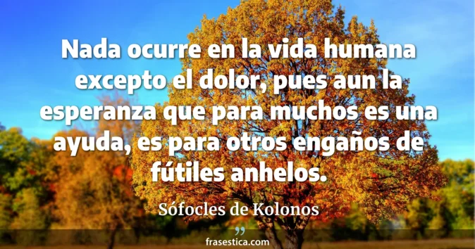 Cita de Sófocles de Kolonos