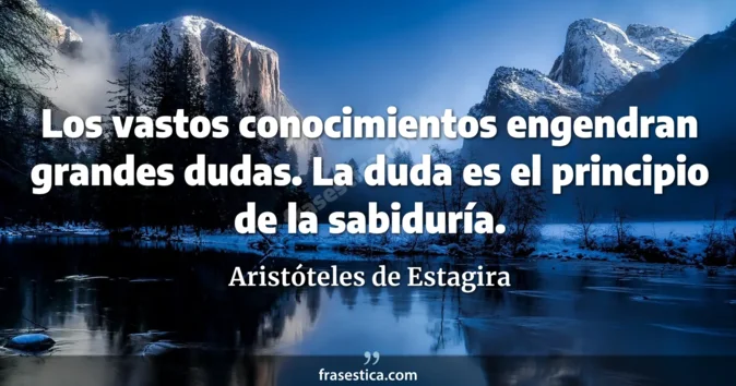Cita de Aristóteles de Estagira