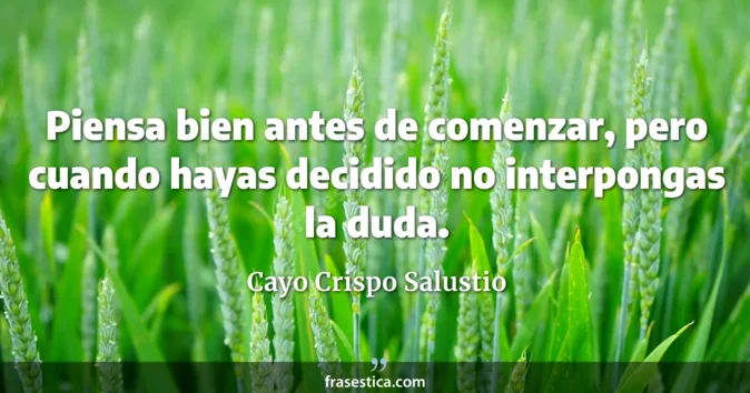 Cita de Cayo Crispo Salustio