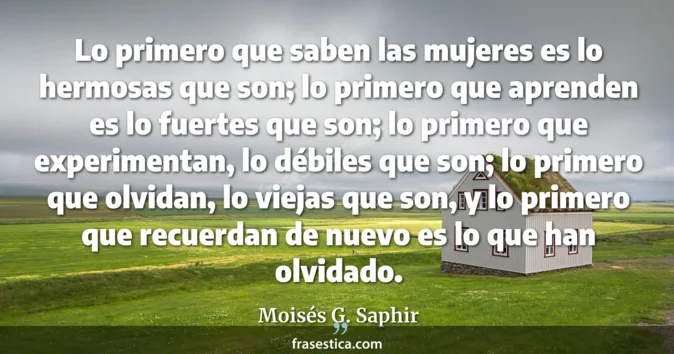 Cita de Moisés G. Saphir
