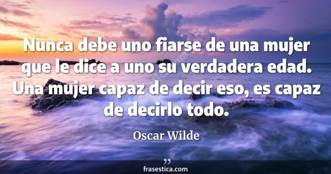 Cita de Oscar Wilde