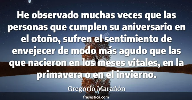 Cita de Gregorio Marañón