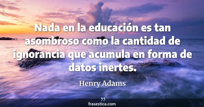 Cita de Henry Adams