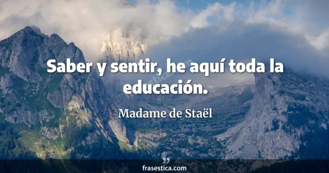 Cita de Madame de Staël