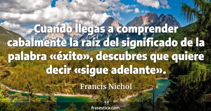 Cita de Francis Nichol
