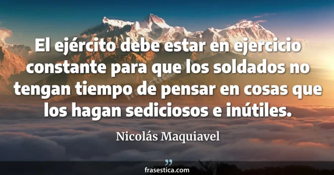 Cita de Nicolás Maquiavel