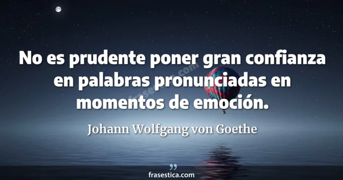 Cita de Johann Wolfgang von Goethe