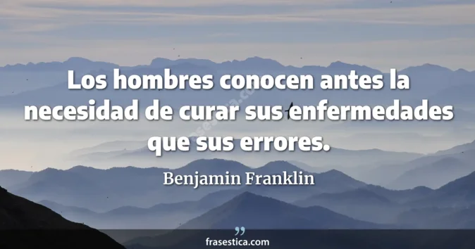 Cita de Benjamin Franklin