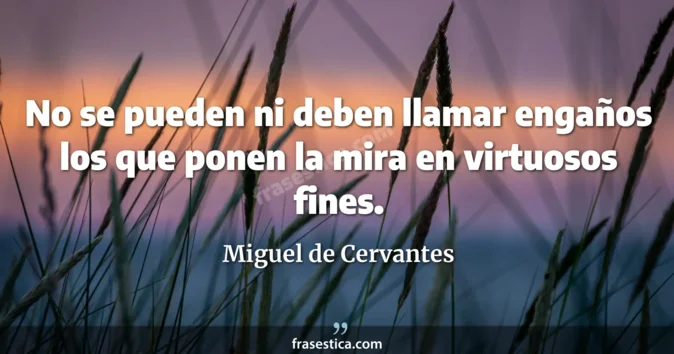 Cita de Miguel de Cervantes