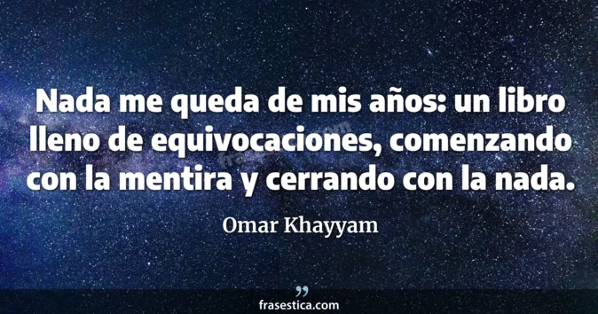 Cita de Omar Khayyam