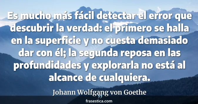 Cita de Johann Wolfgang von Goethe