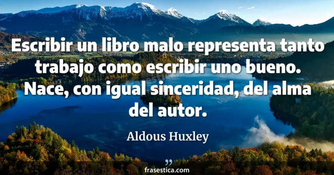 Cita de Aldous Huxley