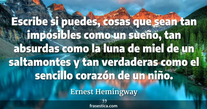 Cita de Ernest Hemingway
