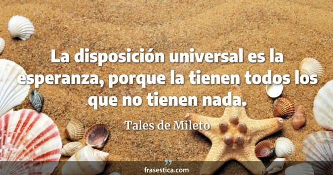 Cita de Tales de Mileto