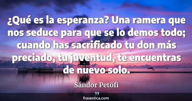 Cita de Sándor Petöfi