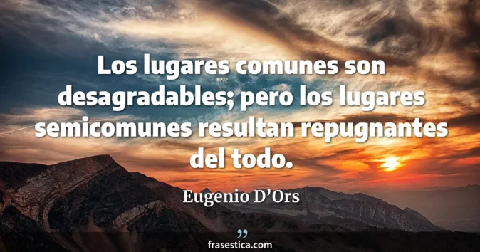 Cita de Eugenio D’Ors