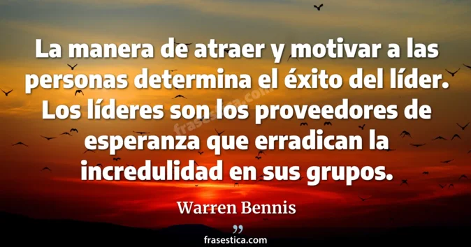 Cita de Warren Bennis